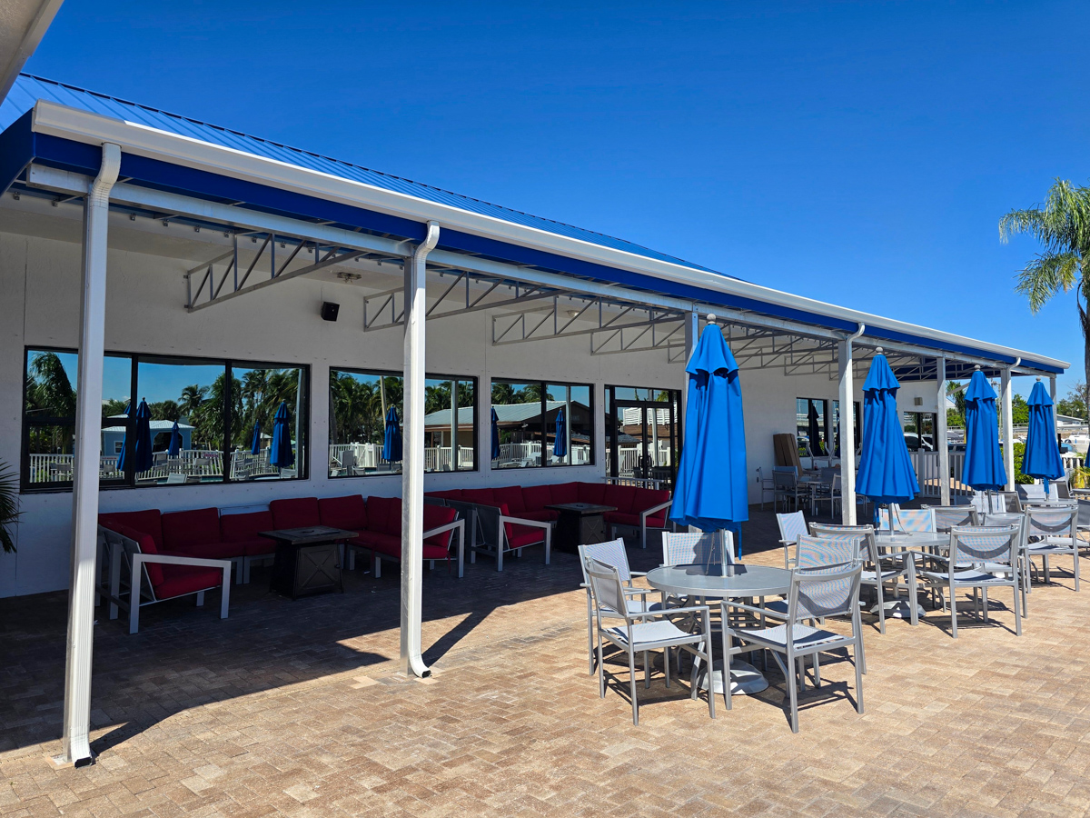 Restaurant dining awning