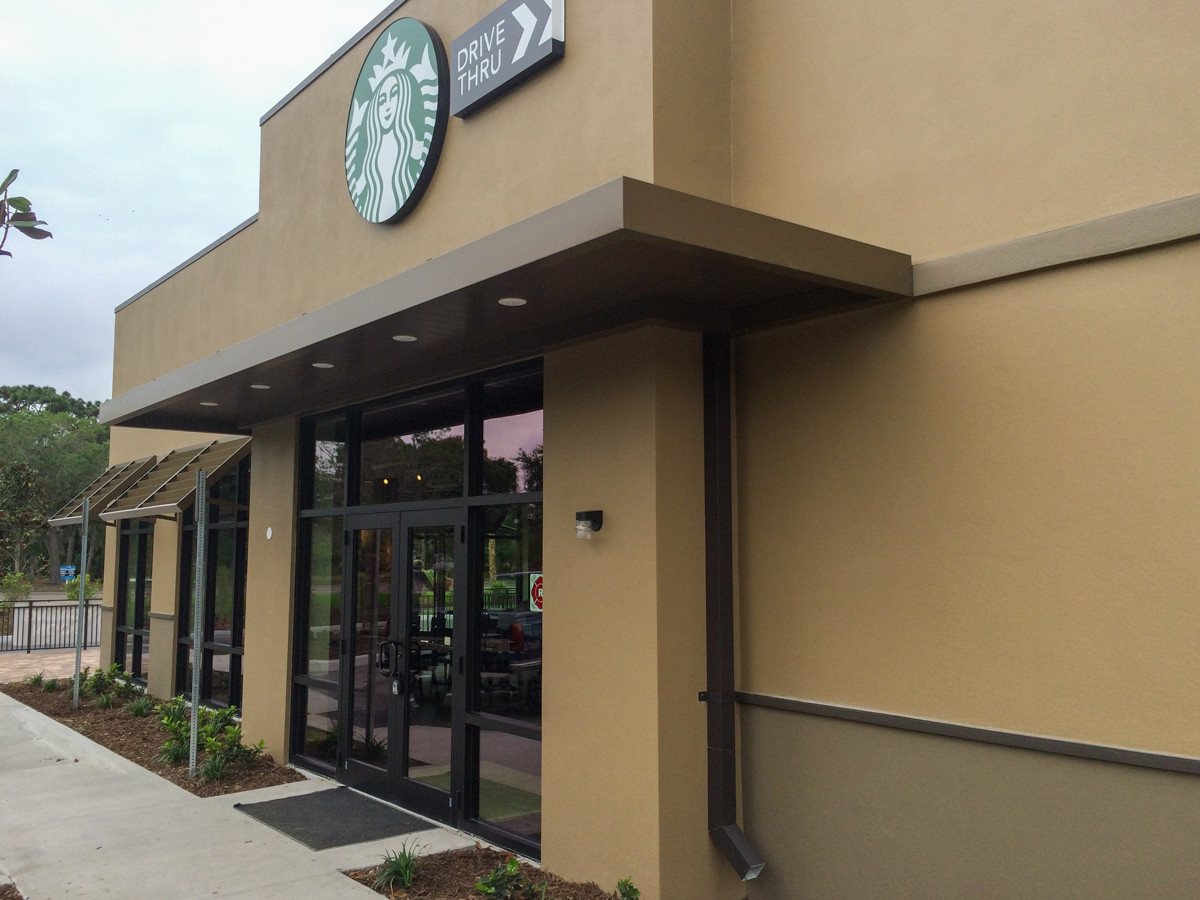 Metal entry awning