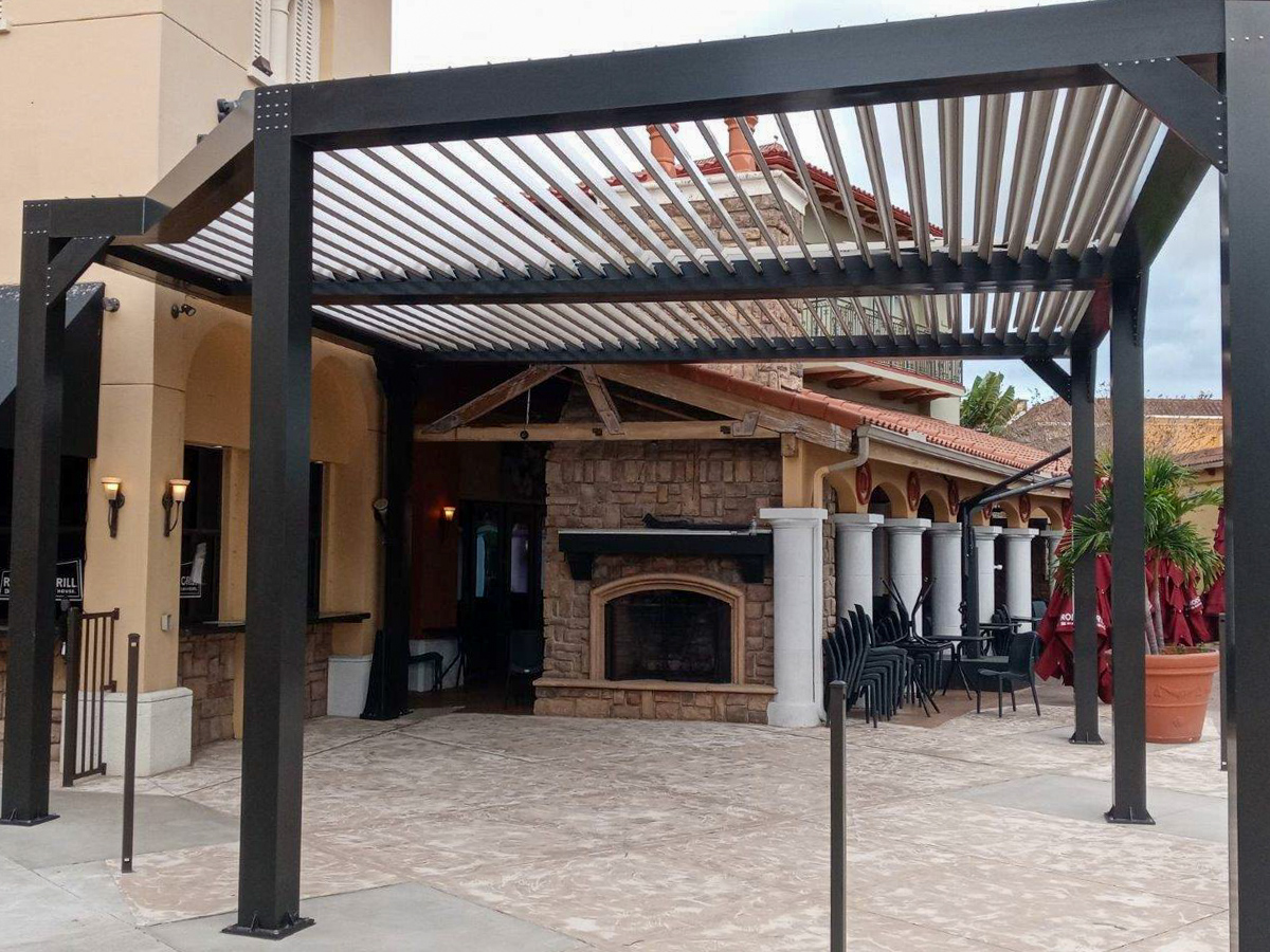 Louvered pergola